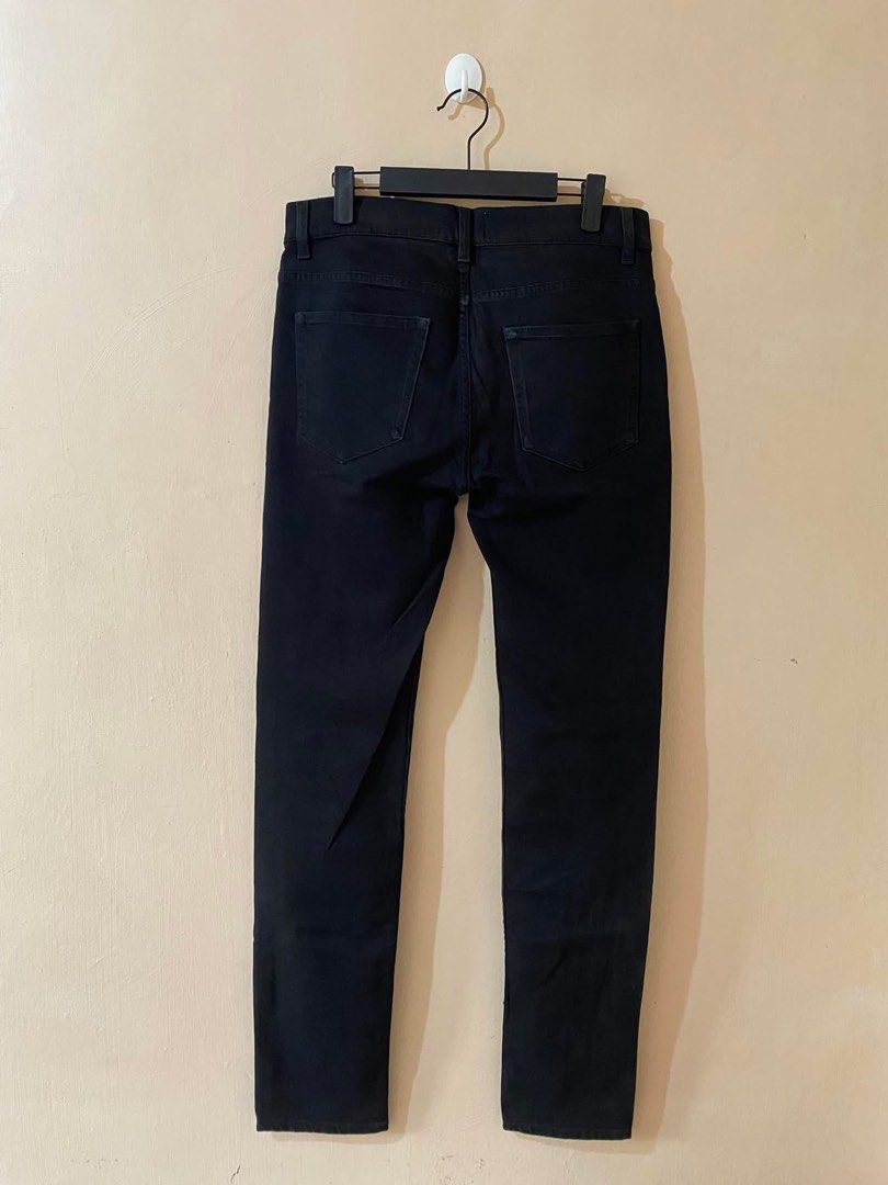 Acne Studios Ace Stay Cash Jeans (Category: Luxury Apparel) located in Naga. Submitted by trashfinds (Listing ID 1461529353, Image 3). Description: The Acne Studios Ace Stay Cash Jean is a slim cut jean with a slim leg, regular waist and taper from the knee. Made from a cotton blend black denim, the Ace features classic Acne detailing such as flat rivets on the back pockets, narrow stitched seams, three needle stitching on inner leg and classic p