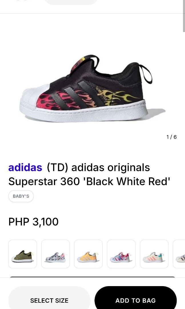 AdDIDAS SUPERSTAR (Category: Babies & Kids Fashion) located in Cebu City. Submitted by shopwithshee (Listing ID 1461373216, Image 3). Description: Hi🖐 Welcome to my shop! All items are guaranteed 💯 orig. All Br@nded preloved items with ff conditions; Likenew ( LN), Excellent Used condition ( EUC), Very good condition (VGUC) Kindly refer Details in the pic. Dont hesitate to dm for more pics and angle you want to see. I will be happy to respond t