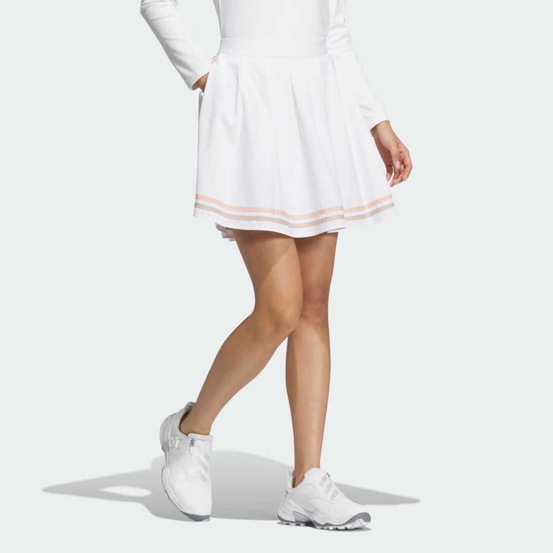 Adidas AEROREADY Pleated Skirt (Category: Activewear) located in Caloocan City. Submitted by heyheymareyyy (Listing ID 1461463565, Image 3). Description: selling 🫶 bought during the Adidas Warehouse Sale 2026 still have the original receipt :) AEROREADY Pleated Skirt size: S color: White ₱2.1k only (orig price: ₱5,250) 📍 makati city 🤝 meet-up available 📦 shipping available dm if interested 💌.