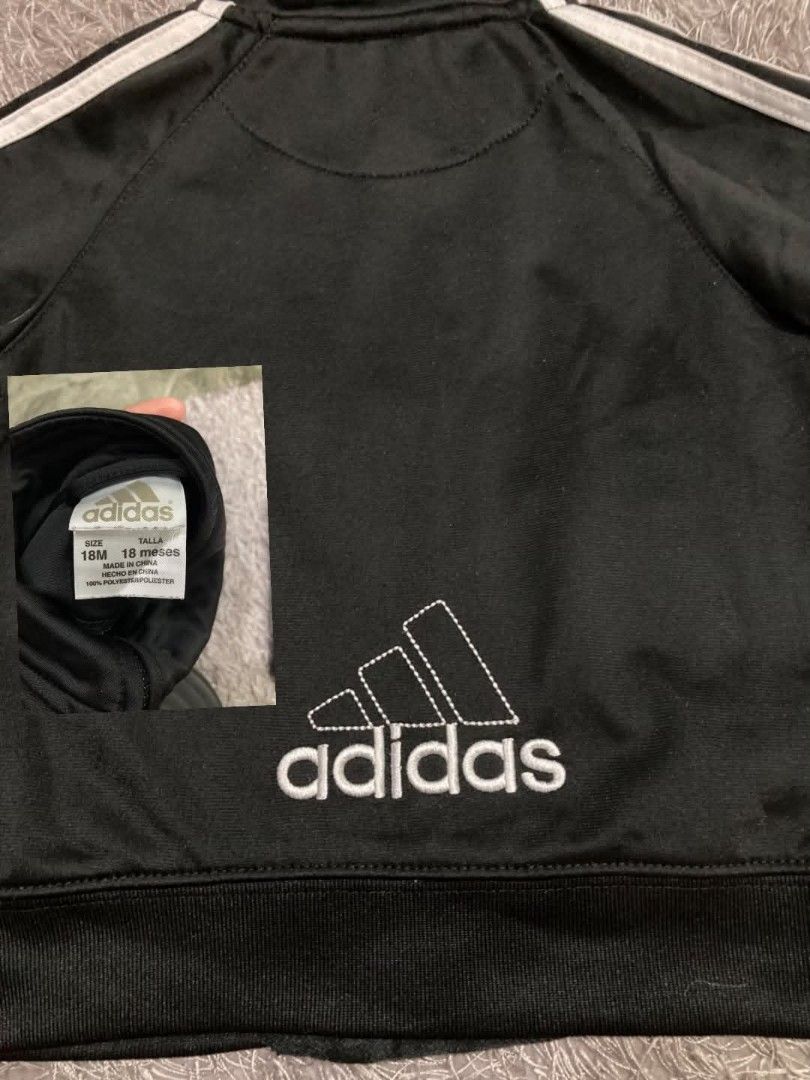 ADIDAS Climalite front zip track jacket (Category: Babies & Kids Fashion) located in General Santos City (Dadiangas). Submitted by amorhesthrift (Listing ID 1461367167, Image 2). Description: ❣️Preloved clothes for🧒👦 📏18Months 👉From 🇺🇸 👉Not Ukay❌ Free shipping.