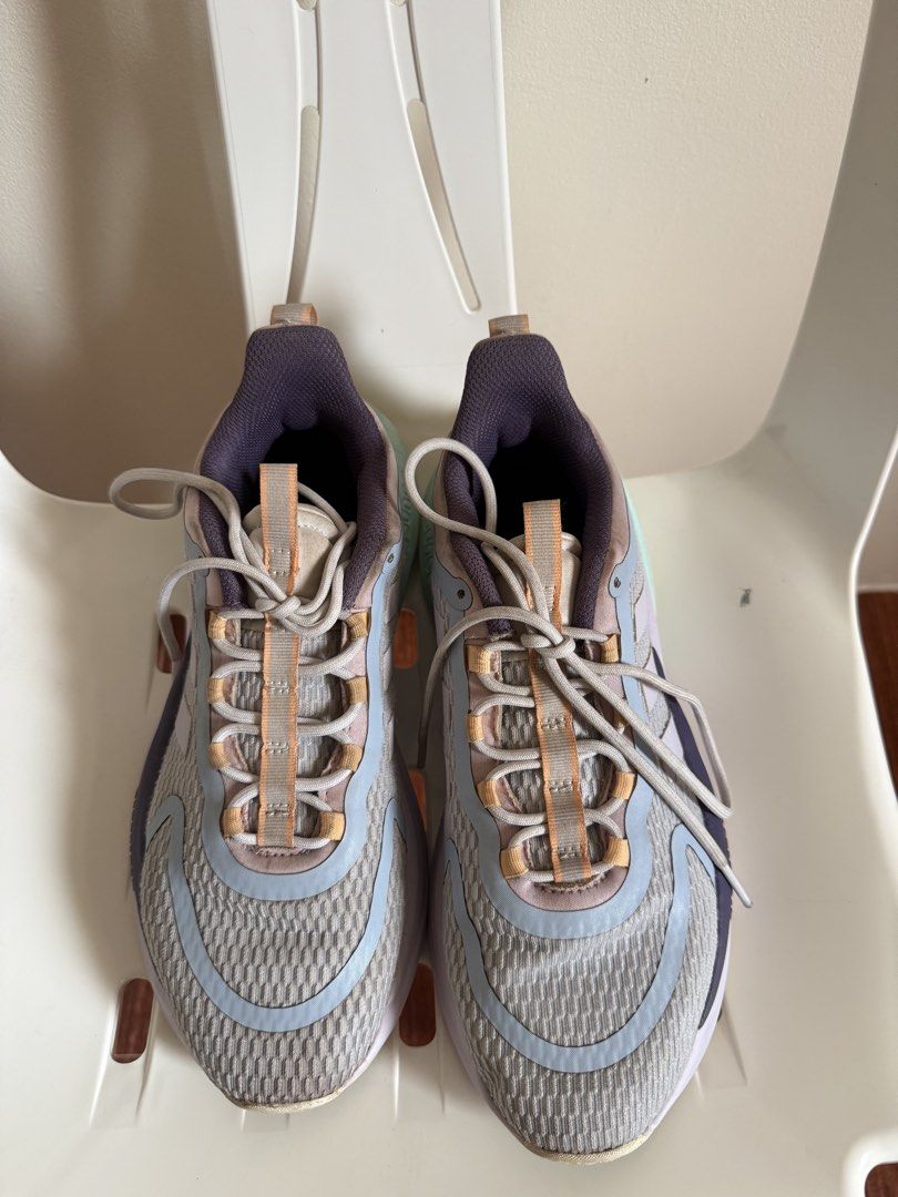Adidas Cloudfoam Running Shoes (Category: Sneakers) located in Manila. Submitted by iodoquynhol_11 (Listing ID 1461372182, Image 3). Description: - Adidas running shoes with Cloudfoam cushioning - Eye-catching light blue, purple, and pink colorway - Breathable mesh upper - Secure lace-up closure - Perfect for workouts and casual wear - Minor signs of wear visible on the sole.