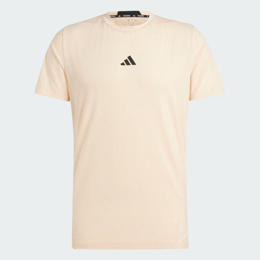 Adidas Designed for Training Workout Tee (Category: Activewear) located in Caloocan City. Submitted by heyheymareyyy (Listing ID 1461460277, Image 1). Description: selling 🫶 bought during the Adidas Warehouse Sale 2026 still have the original receipt :) Designed for Training Workout Tee size: MEDIUM color: Crystal Sand ₱850 only (orig price: ₱2k) 📍 makati city 🤝 meet-up available 📦 shipping available dm if interested 💌.