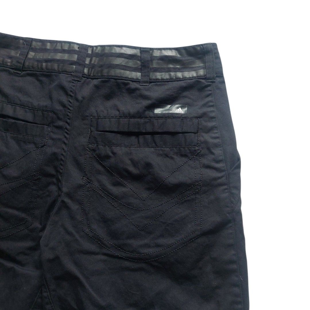 Adidas Essentials Shorts (Category: Shorts) located in Quezon City. Submitted by y3thriftshop (Listing ID 1461562155, Image 3). Description: Tag: Adidas Chino Shorts Color : Black Size : M on Tag Dimension : 32x17.5 Leg Opening : 12 Condition : Goods Color Rate : 9/10 Price : P399.00 Issue : 1 button are missing RFS : Buy and Sell Additional Information : - 2 Side Pockets - 2 Back Pockets Please read: - Color may vary due to lighting - Check dime