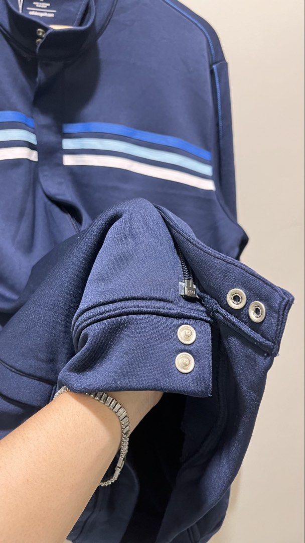 Adidas Golf Climalite Stand Collar Full-Zip Track Jacket (Category: Coats, Jackets and Outerwear) located in Dinalupihan. Submitted by banditvaultco (Listing ID 1461454128, Image 3). Description: NEGOTIABLE (FAIR OFFERS) Brand: Authentic adidas Golf Technology: Climalite (Sweat-wicking, breathable active fabric) Size: US Men’s Medium (M) Material: 100% Polyester Authenticity Tags: Article Code Z61390 (Production Date: 07/13) | RN# 88387 | CA# 403