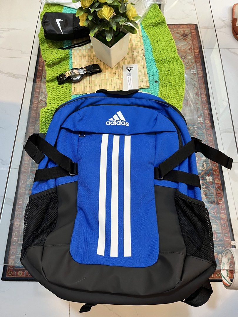 Adidas Power VI backpack (Category: Backpacks) located in Manila. Submitted by shoepatos4u (Listing ID 1461460092, Image 1). Description: Adidas Power VI il5815 backpack Dimensions: 19 cm x 30 cm x 48 cm Capacity 23.5 l Blue color Classic design Brand logo Laptop compartment Side pockets Adjustable braces ZIP 100% recycled polyester Lining: canvas fabric, 100% recycled polyester The Adidas backpack will accommodate the necessary equipment and all