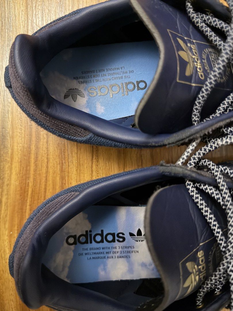 Adidas SAMBALWAYTH Navy Blue (Category: Sneakers) located in Manila. Submitted by kai63215848299 (Listing ID 1461536238, Image 3). Description: - Adidas SAMBA x ALWAYTH sneakers in deep navy blue. - Waterproof - Negotiable - No box but with receipt - Comes with the extra laces .