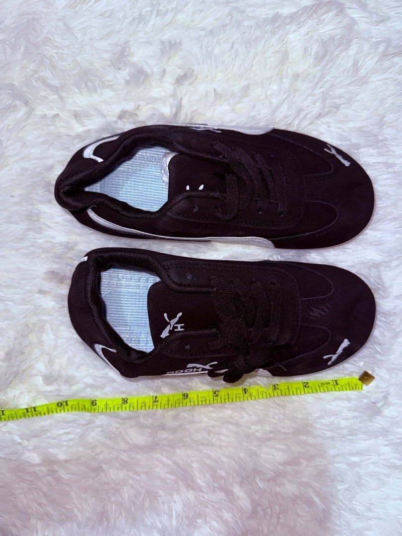 ADOH Black Suede Sneakers Size 37 (Category: Sneakers) located in Manila. Submitted by kyro0o (Listing ID 1461489099, Image 2). Description: - Style: Suede Sneakers - Color: Black with white accents - Closure: Lace-up - Size: 37 - Features: Wavy sole pattern for enhanced grip - Ideal for: Casual wear, light sports - loc taguig.