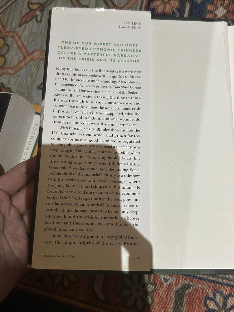 After the Music Stopped by Alan S. Blinder (Category: Storybooks) located in Paranaque City. Submitted by svrdr (Listing ID 1461517409, Image 2). Description: After the Music Stopped: The Financial Crisis, the Response, and the Work Ahead — Alan S. Blinder (Princeton economist, former Vice Chairman of the Federal Reserve Board) Blinder brings a Princeton economist's rigor and a former Federal Reserve Vice Chairman's insider perspective to the 200