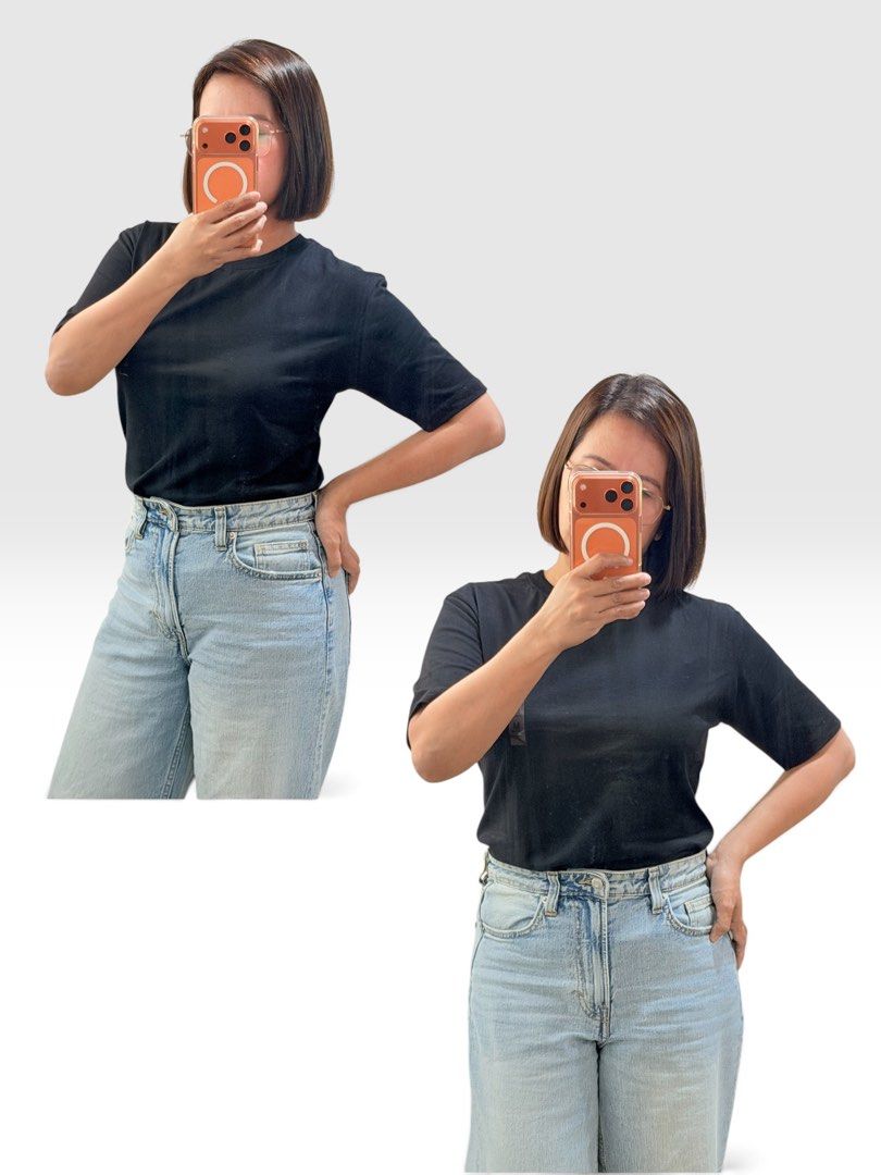 AIRISM (Category: Shirts) located in San Fernando. Submitted by mci.ph (Listing ID 1461483550, Image 3). Description: Regular fit for women. Model wearing medium. Dm your sizes and prefered color. .