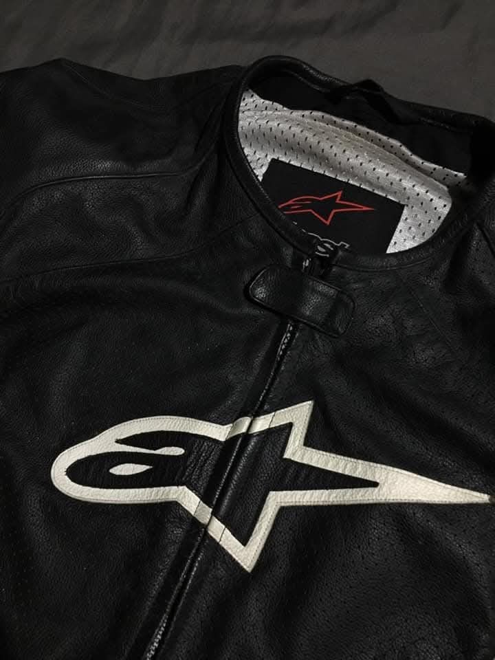 Alpinestars TZ-1 Reload Perforated Leather Motorcycle Jacket (Category: Coats, Jackets and Outerwear) located in San Antonio. Submitted by 13thrandom_ (Listing ID 1461457146, Image 3). Description: - Alpinestars TZ-1 Reload Perforated Leather Jacket - Made in Vietnam - Outer Shell: 87% Genuine Leather, 13% Polyamide - Lining: 88% Polyester, 12% Spandex - Features perforations for enhanced airflow - Ideal for motorcycle riding.