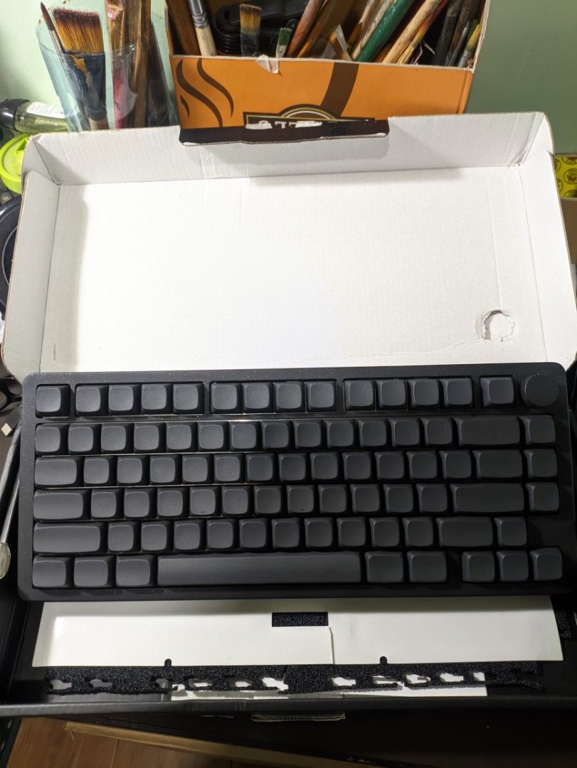Gaming keyboard Garuda Gear GG80Al (Category: Computer Keyboard) located in Manila. Submitted by livedragon-1c79 (Listing ID 1461539321, Image 3). Description: - GarudaGear GG80 Aluminum barebones mechanical keyboard kit - 75% layout with a convenient rotary knob - Premium aluminum case - With Akko Greenmatcha Switch - With Custom PBT keycaps - Wired, Bluetooth, 2.5ghz Dongle .