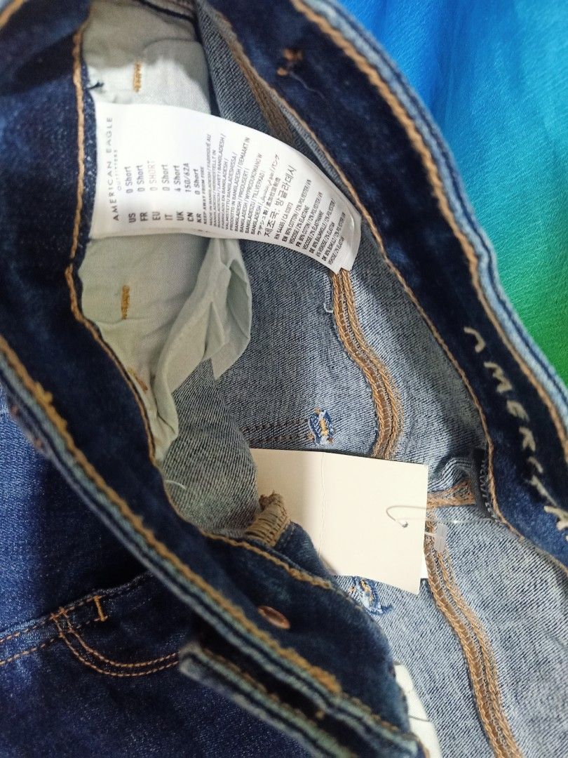 American eagle brandnew pants (Category: Jeans) located in Pasig City. Submitted by urdal01 (Listing ID 1461437760, Image 3). Description: American eagle hi-rise skinny jeans stretch -25w -37inch length.