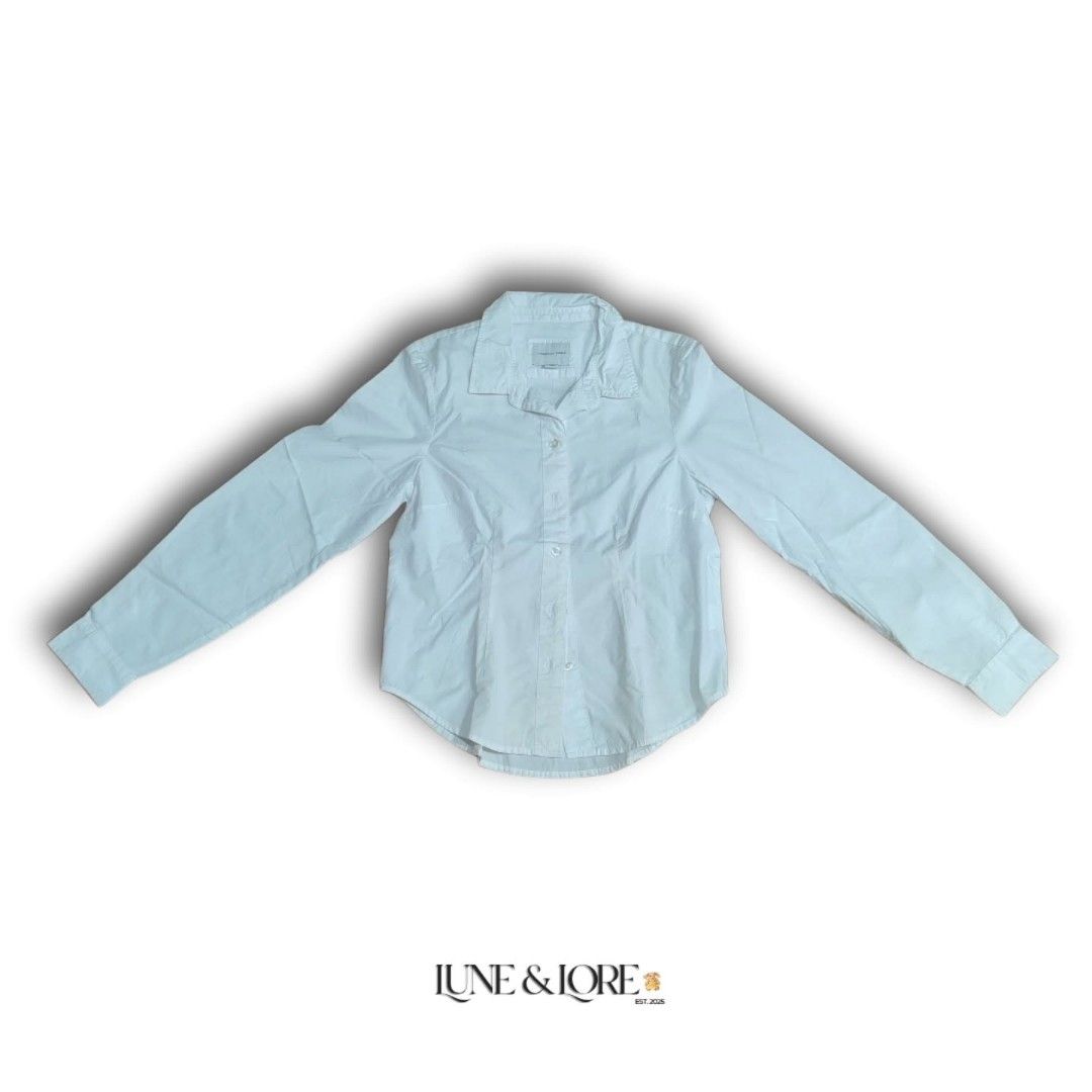 American Eagle Classic Crisp White Button-Down Long Sleeve Shirt (Category: Longsleeves) located in Cavite. Submitted by lune.and.lore (Listing ID 1461333036, Image 1). Description: 𓏲𝄢 ┆ American Eagle Classic Crisp White Button-Down Long Sleeve Shirt ♡ item code : NIN - 126 🀢 condition : brand new, no flaws, need wash 𖤝 size : xs - s (xs on tag) 𖤝 original price : ₱1,990 – ₱2,990 𖤝 price : sol ₱200 (au) 𓋜 MOD : J&T 𓋜 MOP : GCash ⚚ check 