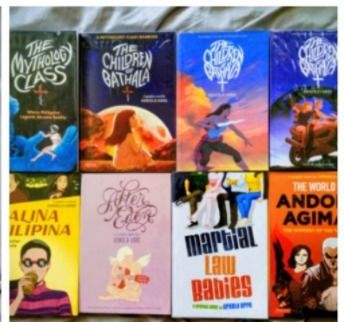 Arnold Arre Comic Book Collection (Category: Storybooks) located in Pasig City. Submitted by booknhobs (Listing ID 1461486261, Image 1). Description: Arnold Arre Comic Books 📖 The Mythology Class - P800 📖 SET ONLY - P1,800 Children of Bathala 1 Children of Bathala 2 Children of Bathala 3 📖 Andong Agimat - P400 📖 Halina Filipina - P700 📖 Martial Law Babies - P750 📖 After Eden - P300 *Condition - Like new. Read only once. *Plastic covered per