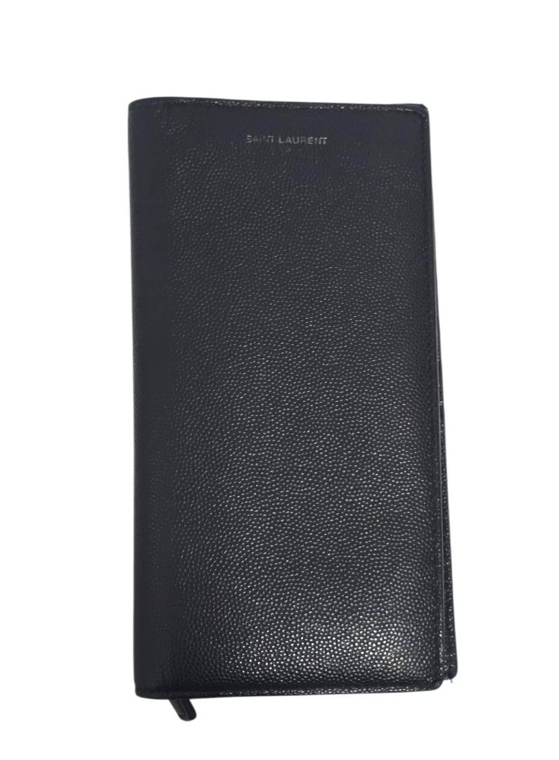Authentic Saint Laurent Paris Black Grained Leather Long Wallet (Category: Wallets & Card Holders) located in Caloocan City. Submitted by love.purse (Listing ID 1461505867, Image 1). Description: - Authentic Saint Laurent Paris long wallet - Color: Black - Material: Grained leather exterior - Features: Embossed Saint Laurent logo - Interior: Multiple card slots and a zip compartment - Origin: Made in Italy - Benefit: Great for organizing your ess