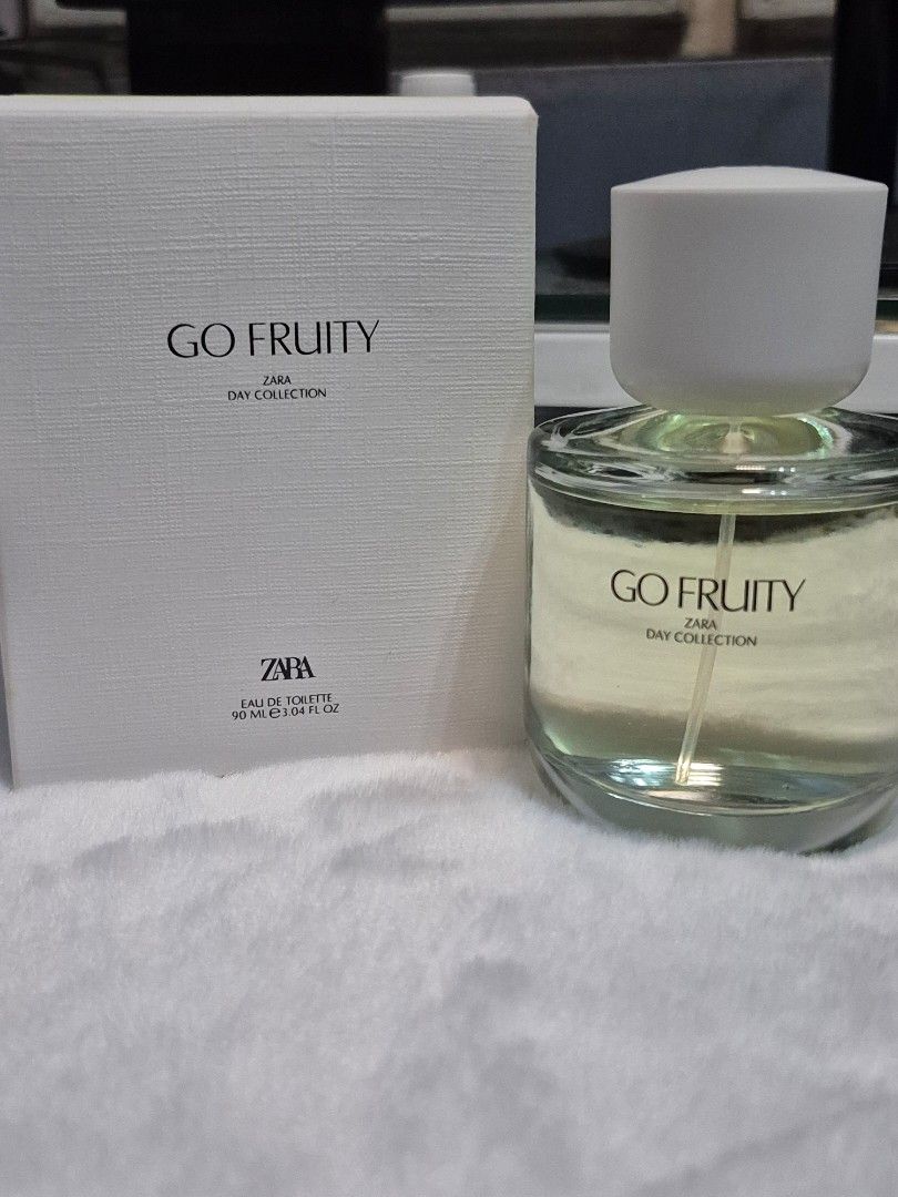 Authentic Zara Day Collection | Go Fruity | w/ box | 90ml (Category: Fragrance & Deodorants) located in Quezon City. Submitted by aurabellaspurejoys (Listing ID 1461486913, Image 2). Description: UNSEALED Dupe of: Burberry Her P 999.00 Handling: stored in a dry cool place Original Zara Perfume w/ box Bought at Zara Trinoma branch Date of Purchase/Date Opened: July 2025 Content of bottle is almost full - 97% 90ml RFS: Decluttering.