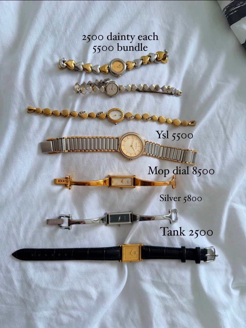 Available for take all bundle price (Category: Women's Watches) located in Apalit. Submitted by lunakobe (Listing ID 1461445120, Image 1). Description: .