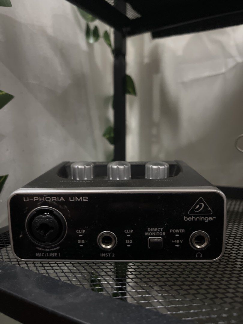 Behringer U-PHORIA UM2 Audio Interface (Category: Other Audio Equipment) located in Baguio. Submitted by whatchusay666 (Listing ID 1461535568, Image 1). Description: - Behringer U-PHORIA UM2 Audio Interface - Ideal for recording vocals and instruments - 1 x Mic/Line Input - 1 x Instrument Input - Direct Monitor function - +48V Phantom Power included - Tested and works well.