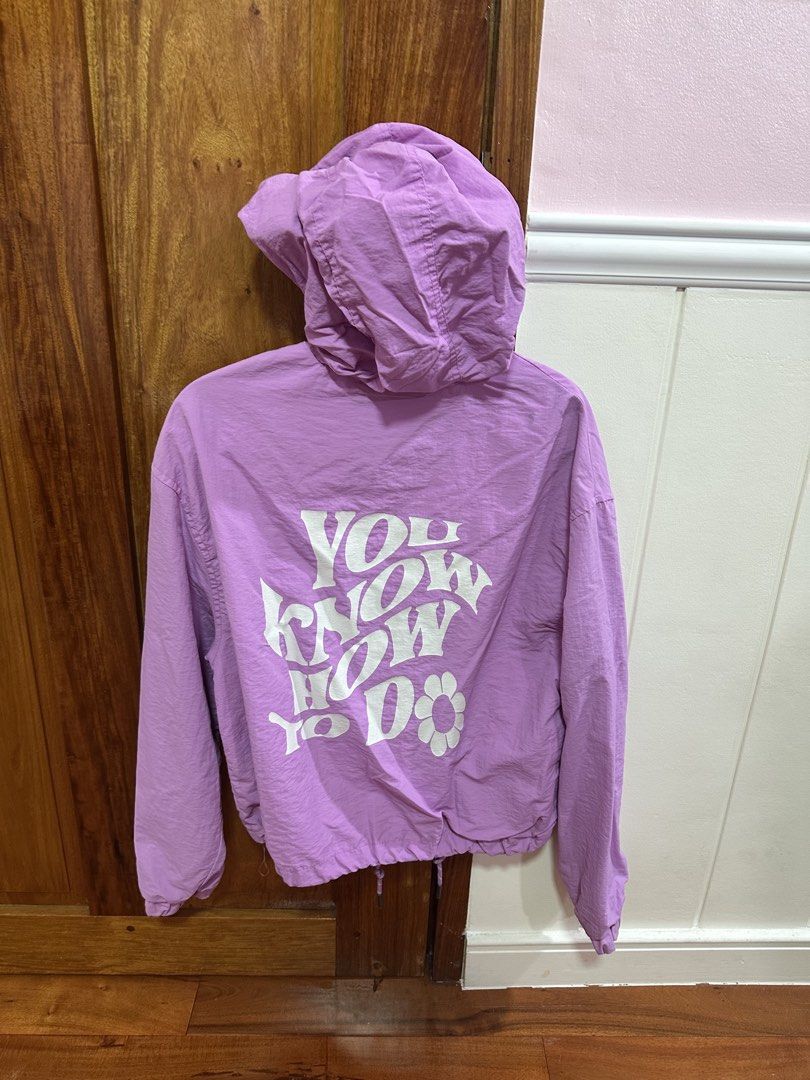 Bershka Purple Windbreaker (Category: Coats, Jackets and Outerwear) located in Quezon City. Submitted by snowrukia (Listing ID 1461450021, Image 2). Description: .