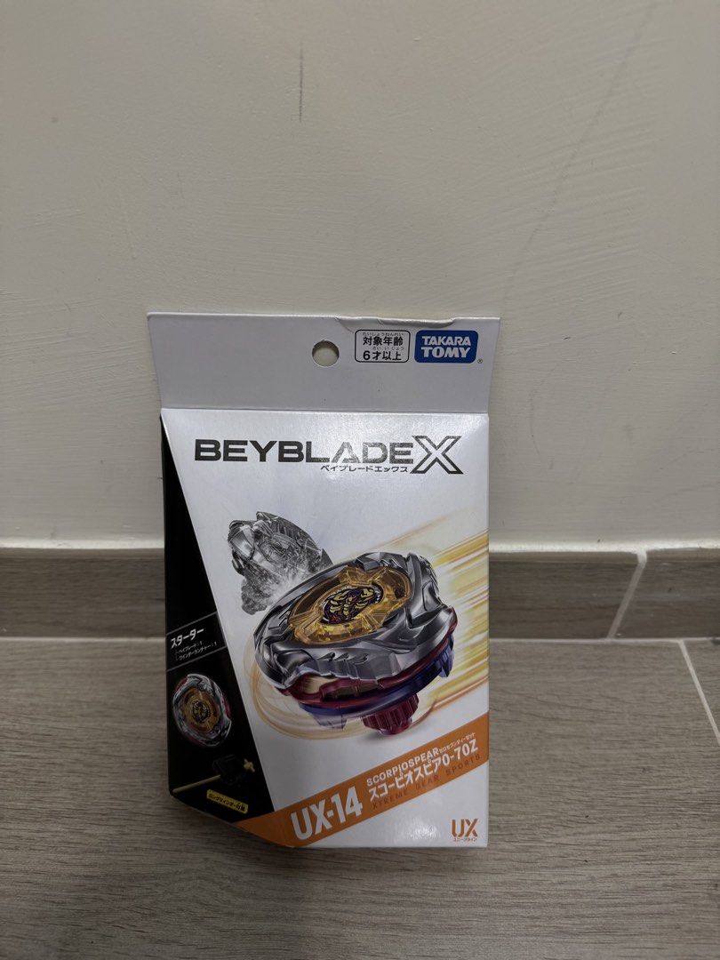 Beyblade X | UX04 UX15 CX02 UX14 BX00 CX17 CX13 （分類：動作及對戰玩具）位於 Hong Kong。 由 smlomartin 提交（商品編號 1461487225，圖片 4）。簡介： UX04 $600 UX15 $500 CX02 $130 UX14 $130 BX00 猛碼象牙 $400 BX00 煉獄魔鎌 $1000 CX17 $170 CX13 $150 全新未開！ 全要$2800！！ 全要優先！！！。