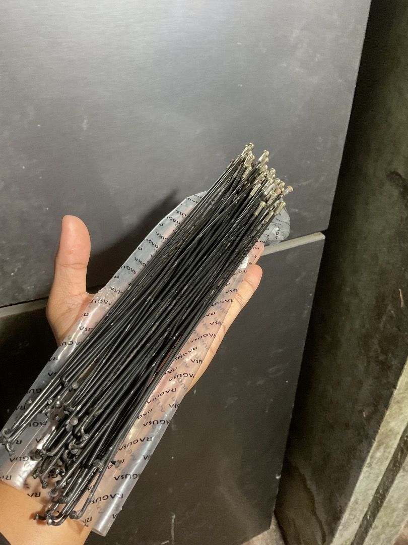 Bike parts (Category: Bicycles) located in Caloocan City. Submitted by carlocaharian32 (Listing ID 1461515523, Image 2). Description: 1. Maxxis Ignitor - Size: H-27.5 W: 2.35 - condition: 75% over 100% (binakbak sa trail at bike-to-work) - 60 psi - tubeless ready 2. MTB Stock rims with eyelet & w/o eyelet - 27.5 inches - 36 holes - Ok pa ang condition 3. DHQ Front Hub - 36 holes - Good condition 4. Spokes - 64pcs - 27.5 1,500 pesos na lahat yan M