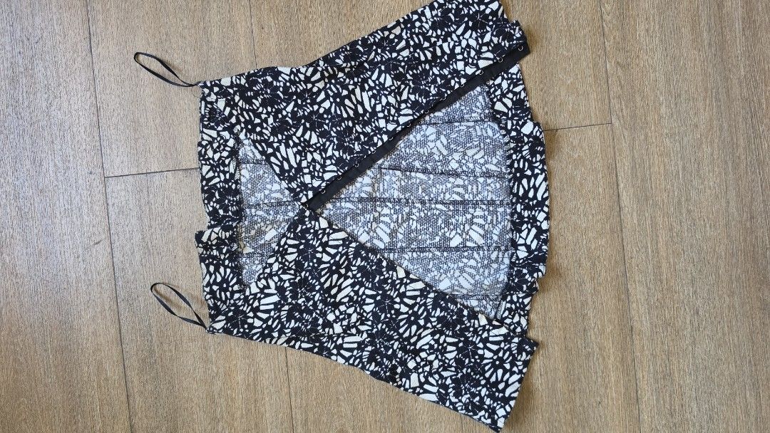 Black and White Patterned Mini Dress with Straps (Category: Others Tops) located in Quezon City. Submitted by jctan2019 (Listing ID 1461402669, Image 2). Description: - Adorable black and white patterned mini dress - Features delicate thin straps - Convenient zipper closure at the back - Fabric offers a comfortable stretch - Versatile for casual outings or a night out.