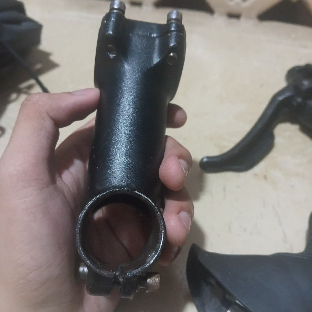 Black Bicycle Stem (Category: Bicycles) located in Manila. Submitted by wise_jp (Listing ID 1461514388, Image 1). Description: - Black bicycle stem - Sturdy and reliable construction - Shows some signs of use, but fully functional - Perfect for upgrading or replacing your current stem - Ready for its next adventure!.