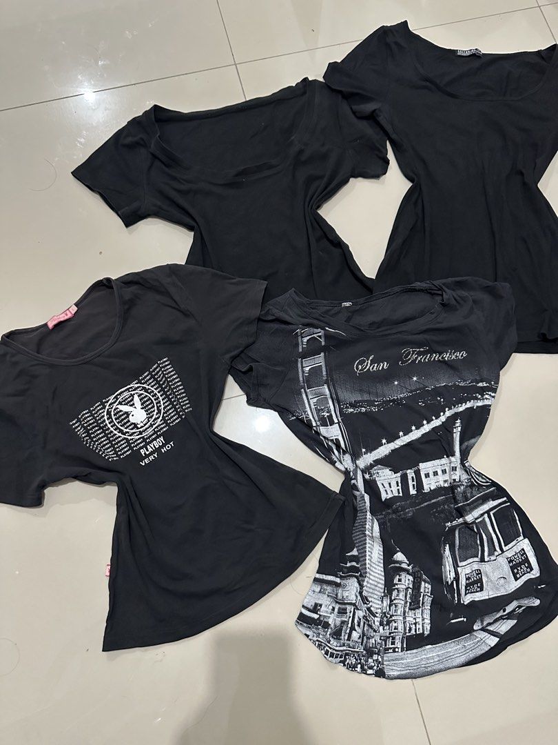 Black Tops (Category: Blouses) located in Bulacan. Submitted by styl4r (Listing ID 1461507076, Image 1). Description: bundle sizes s-m.