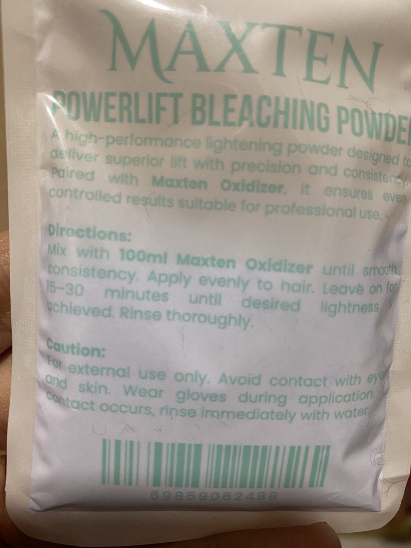 Bleach fir hair (Category: Hair) located in Manila. Submitted by robinhood123_134 (Listing ID 1461364015, Image 2). Description: This is to enhance the color of the hair you want to achieve.