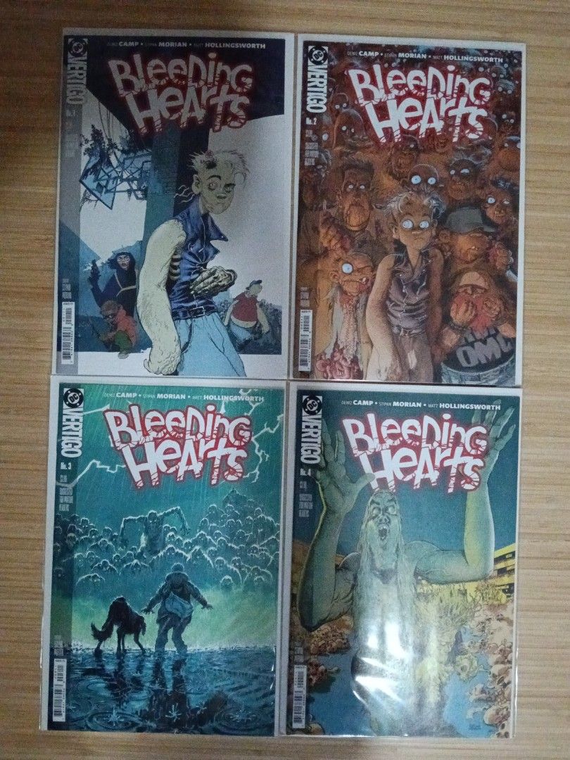 Bleeding Hearts Set #1-4 (Category: Comics & Manga) located in Taguig. Submitted by bry_chua (Listing ID 1461465517, Image 1). Description: - Selling as set only - Last price posted - Bagged and boarded Location: Taguig MOP: G-Cash, Maya, or Bank Transfer MOD: Lalamove, Grab, LBC, J&T Buyer will shoulder delivery fee.