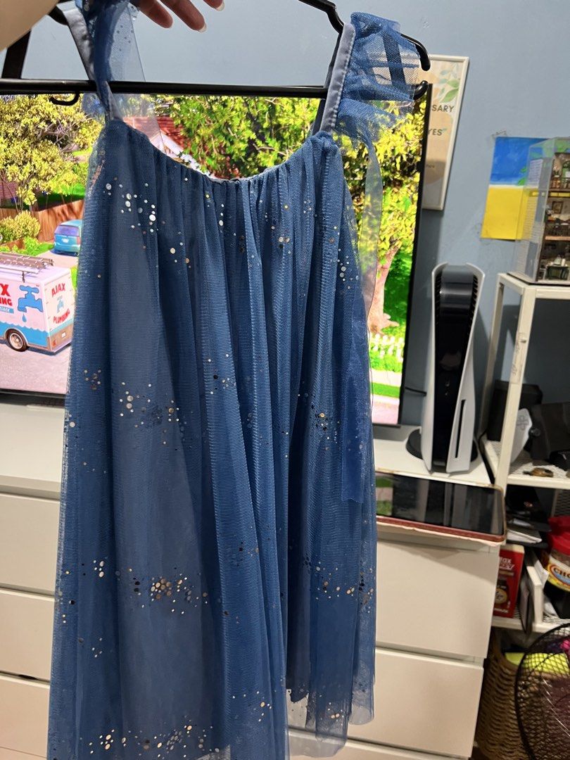 Blue Sparkly Tulle Dress (Category: Babies & Kids Fashion) located in Manila. Submitted by ja3sonline2019 (Listing ID 1461459363, Image 1). Description: Used once excellent condition.