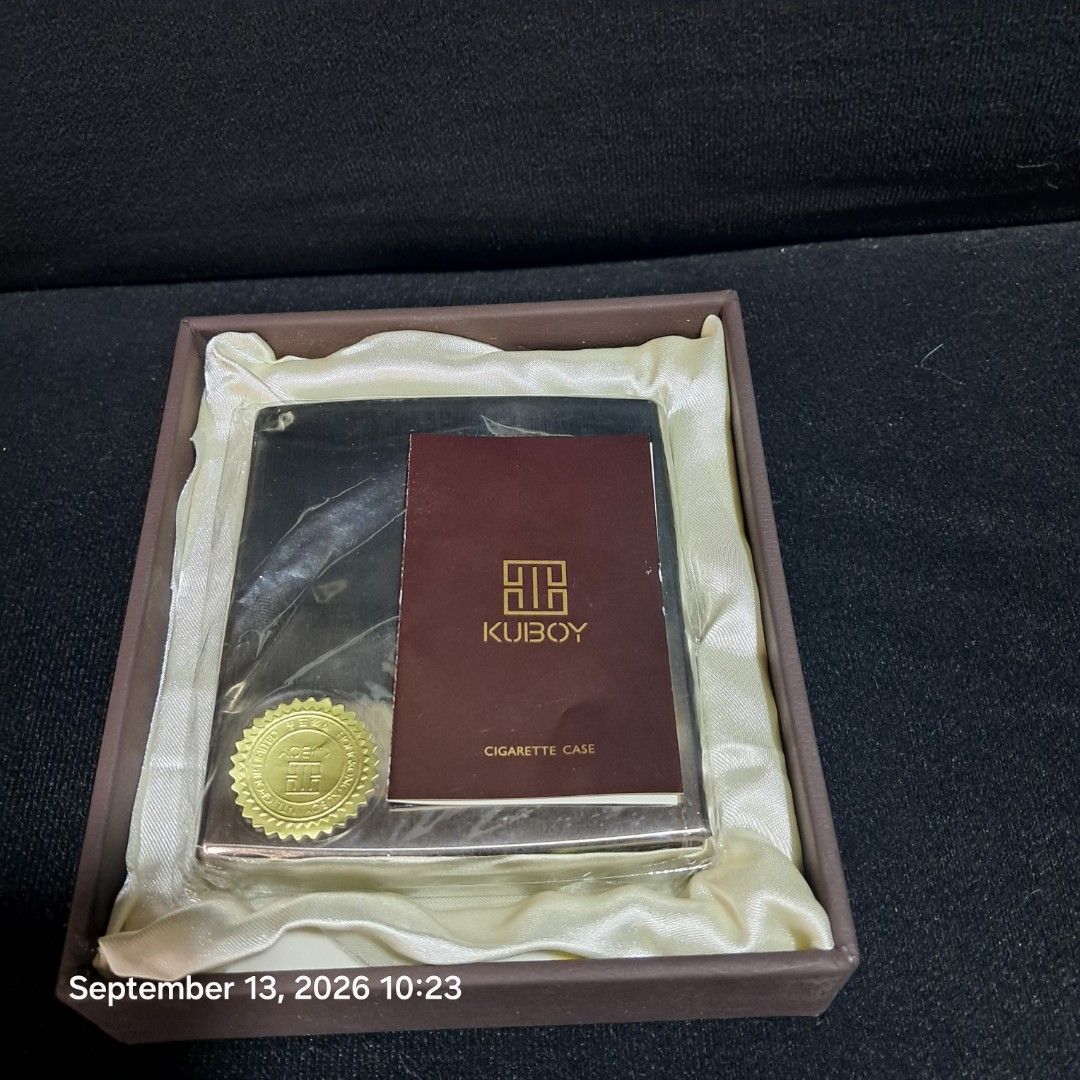 BRAND NEW IN A BOX Kuboy Cigarette Case (Category: Luxury Accessories) located in Butuan. Submitted by fabchichub (Listing ID 1461338455, Image 2). Description: This is a BRAND NEW IN A BOX Kuboy Cigarette Case. Very chic and versatile too perfect for those who want to standout!.