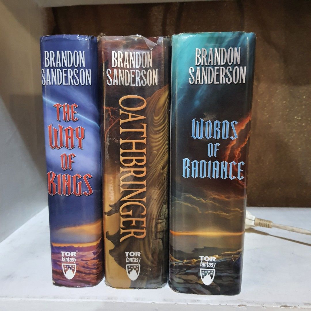Brandon Sanderson Stormlight Archive Books 1-3 (Category: Storybooks) located in Tarlac. Submitted by jajubells (Listing ID 1461401322, Image 1). Description: - The Stormlight Archive Series: Books 1-3 - Titles: The Way of Kings, Words of Radiance, Oathbringer - Author: Brandon Sanderson - Genre: Epic Fantasy.