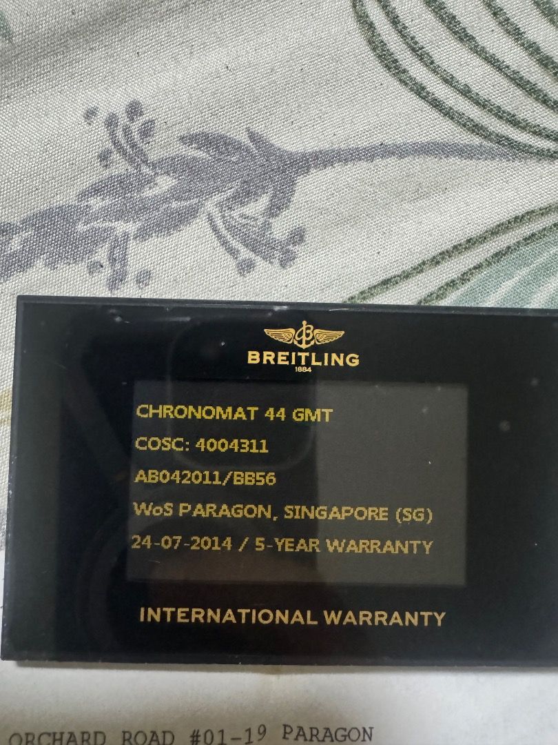 Breitling Chronometre 44mm (Category: Luxury Watches) located in Caloocan City. Submitted by dave235 (Listing ID 1461463445, Image 3). Description: - Breitling Chronometre 44mm Chrono-matic watch - Stainless steel band and case - Rotating bezel with tachymeter scale - Functional chronograph - First Owner - With box/warranty/receipt/manual - Willing to meet up in Manila/Bulacan - Cash or Bank Transfer.