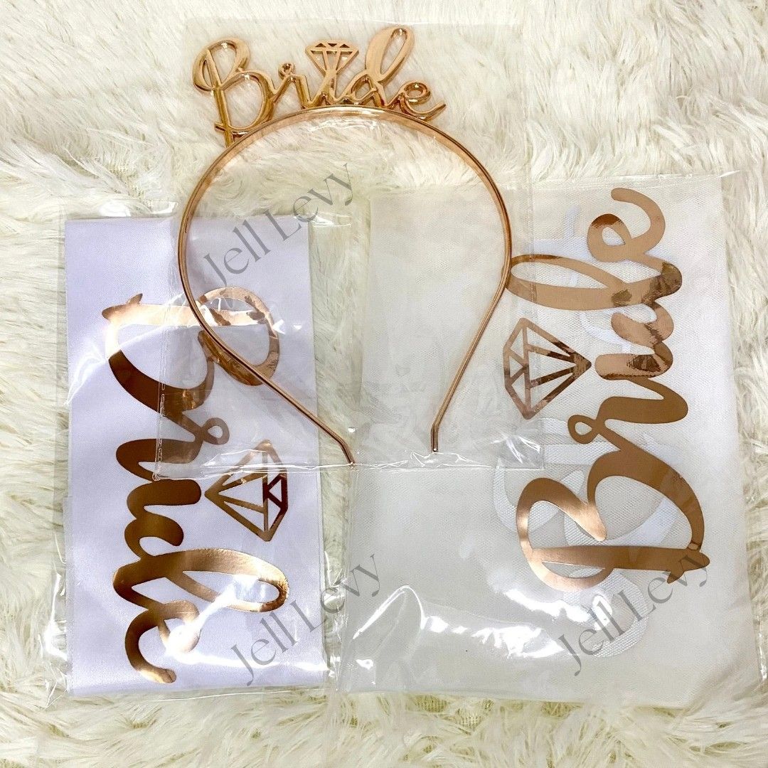 Bridal Shower Sash and Headband (Category: Occasions & Party Supplies) located in Quezon City. Submitted by kingcopartysupplies (Listing ID 1461424266, Image 1). Description: ✅ SAME DAY DELIVERY ✅ RUSH ORDER Payment thru: ✓ GCash ✓ QR bank transfer ✓ Cash on Delivery (COD) 🛵 Delivery thru 🛵 ✓ Lalamove ✓ Grab Delivery fee to be paid by customer.