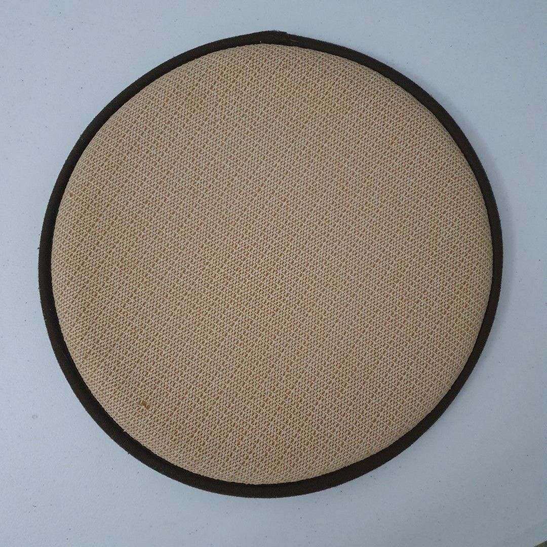 Brown Round Mat Chair cushion (Category: Carpets, Mats & Flooring) located in Paranaque City. Submitted by cobien (Listing ID 1461466018, Image 2). Description: - Round mat, 13.5 inches in diameter. - Rich brown top surface. - Textured beige underside for grip. - Dark brown edging for a finished look. - Perfect for protecting surfaces .