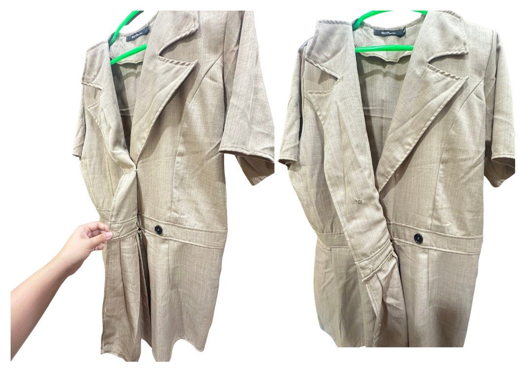 BSCO romper (Category: Rompers) located in Manila. Submitted by mystic-preloved (Listing ID 1461543213, Image 3). Description: FREE SHIPPING - 1st and 2nd pictures show how the romper looks like when worn - BSCO Curve Pleated Skort Romper (Khaki) - Preloved (Never Been Worn / Fresh as new) - XL on tag (Fits XL up to 2XL) - Original Price: ₱799 - Reason for Selling: Decluttering.