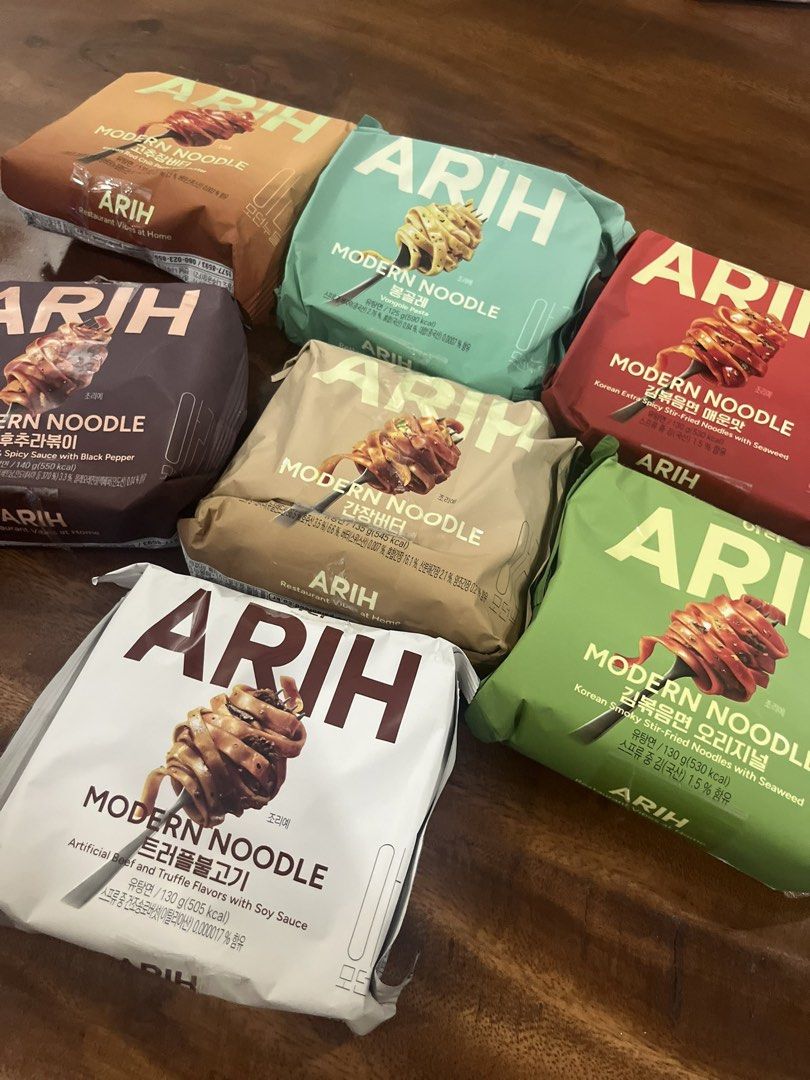 bts arih noodle 7 flavor pack (bundle) (Category: Rice & Noodles) located in Rizal. Submitted by javachipkookie (Listing ID 1461391864, Image 1). Description: sold as set.