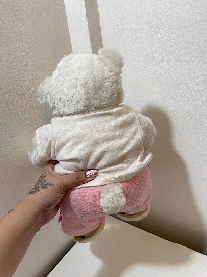 Build-A-Bear White Teddy Bear with Outfit (Category: Plushies & Soft Toys) located in Iba. Submitted by wealtheallymari99 (Listing ID 1461523058, Image 3). Description: Detachable clothes and sandals.