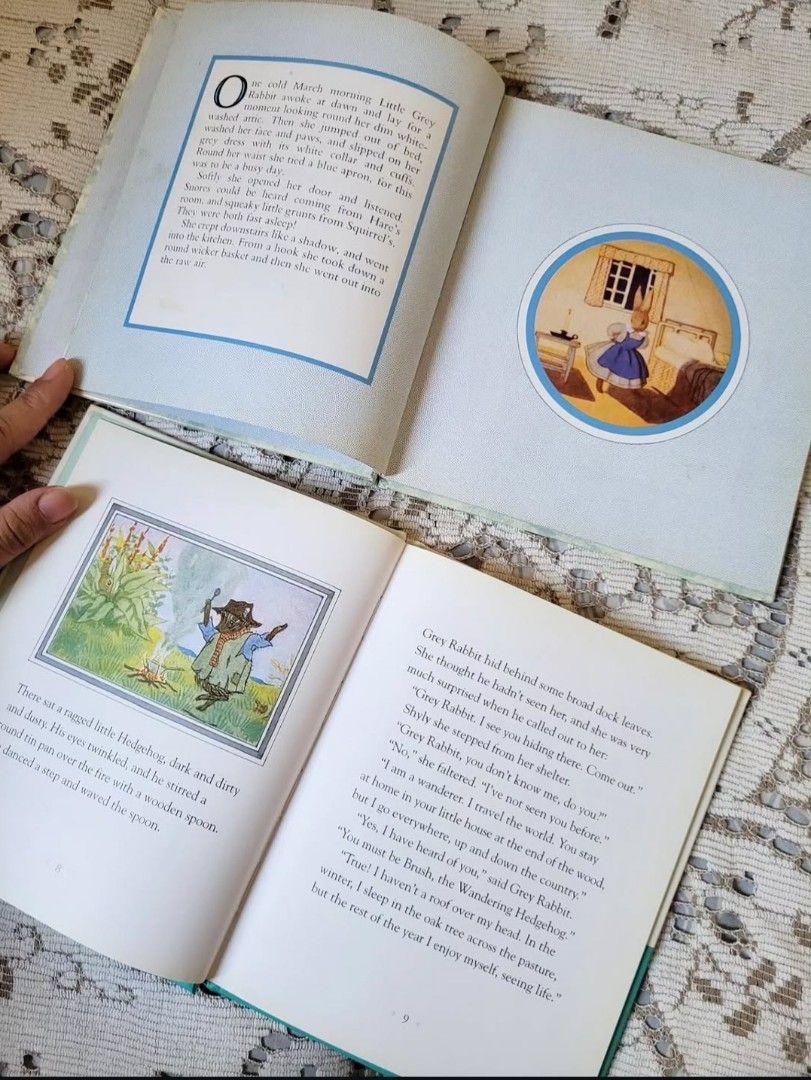 Bundle The Little Grey Rabbit Books (Category: Children's Books) located in Balanga. Submitted by marae_c (Listing ID 1461560795, Image 3). Description: • The Story of the Wandering Hedgehog • How Little Grey Rabbit got back the tail In very good condition. With minimal sign of use. Small flaw saisang page, may nakasulat and 1 small rip as seen sa last few pic. Other than that all goods and a very classic book to have..