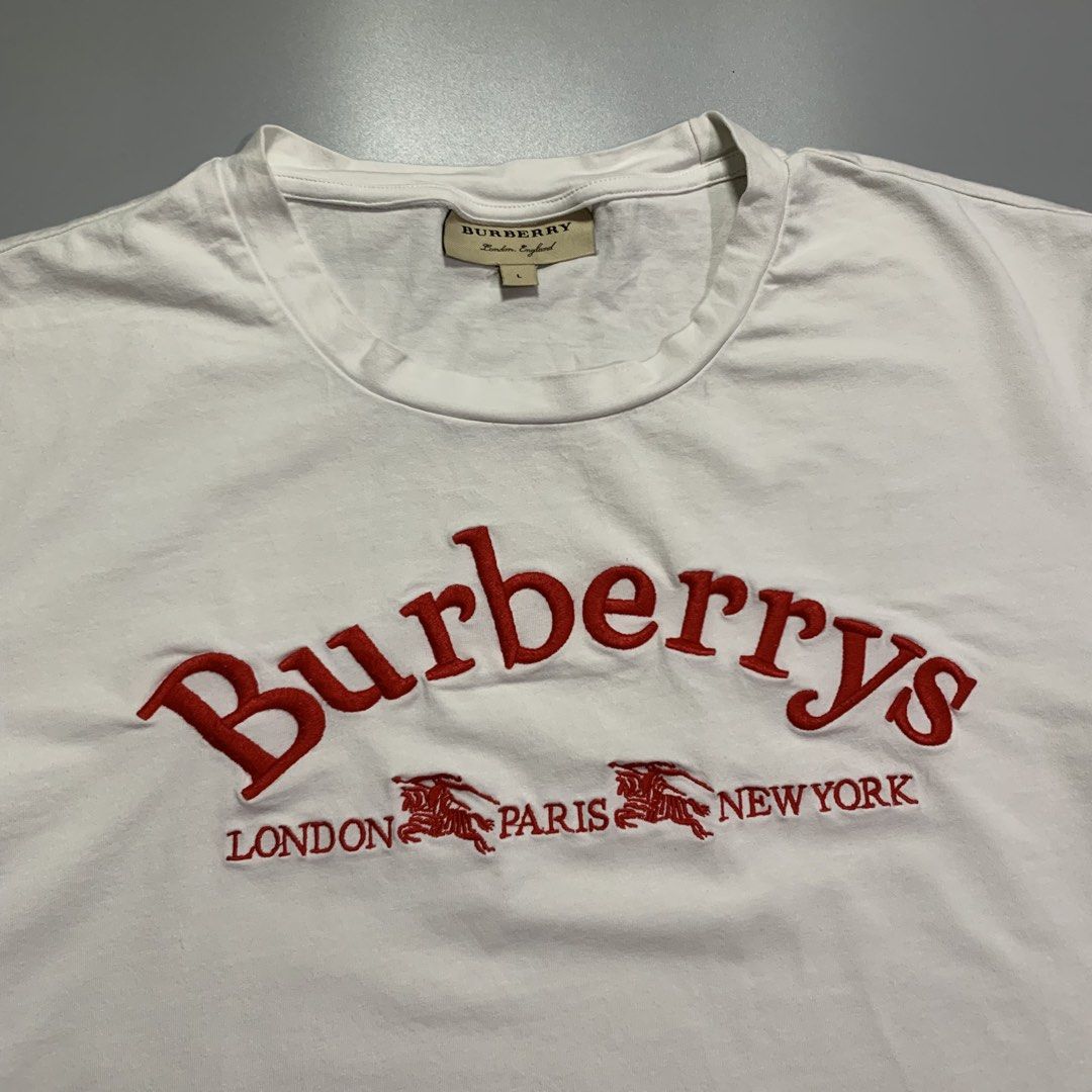 Burberry shirt embroidery design (Category: Tshirts & Polo Shirts ) located in Davao. Submitted by jandyfuert21303 (Listing ID 1461499436, Image 2). Description: Excellent condition No issues Need wash only 21.5x27.