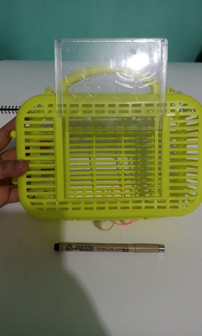 Butterfly dragonfly insect beetle cage basket (Category: Homes & Other Pet Accessories) located in Quezon City. Submitted by hi_haydz (Listing ID 1461378222, Image 2). Description: As is with photo. Authentic from Japan. Made out of plastic, lightweight. For beetle, butterfly or dragonfly catching. Last price posted. Shipping via J&T or Lalamove. Location Brgy Greater Lagro QC.