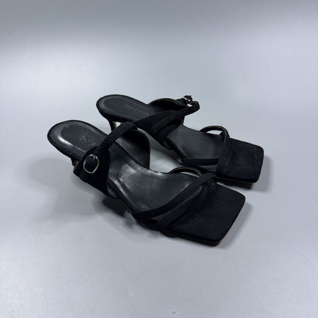 By Far - Square Toe Black Suede Flats (Category: Flats & Sandals) located in Paranaque City. Submitted by millennial_goodz (Listing ID 1461471818, Image 1). Description: WTS By Far - Square Toe Black Suede Flats Size 37 Excellent condition Authentic P2,499 only DM.