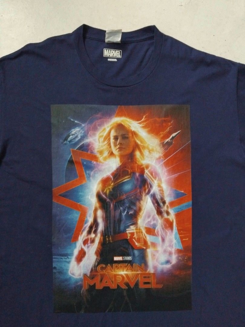 CAPTAIN MARVEL SHIRT (Category: Tshirts & Polo Shirts ) located in Makati City. Submitted by KAMUSIKATAYO (Listing ID 1461335021, Image 2). Description: 23 x 29.5 XL ON TAG VERY GOOD CONDITION.