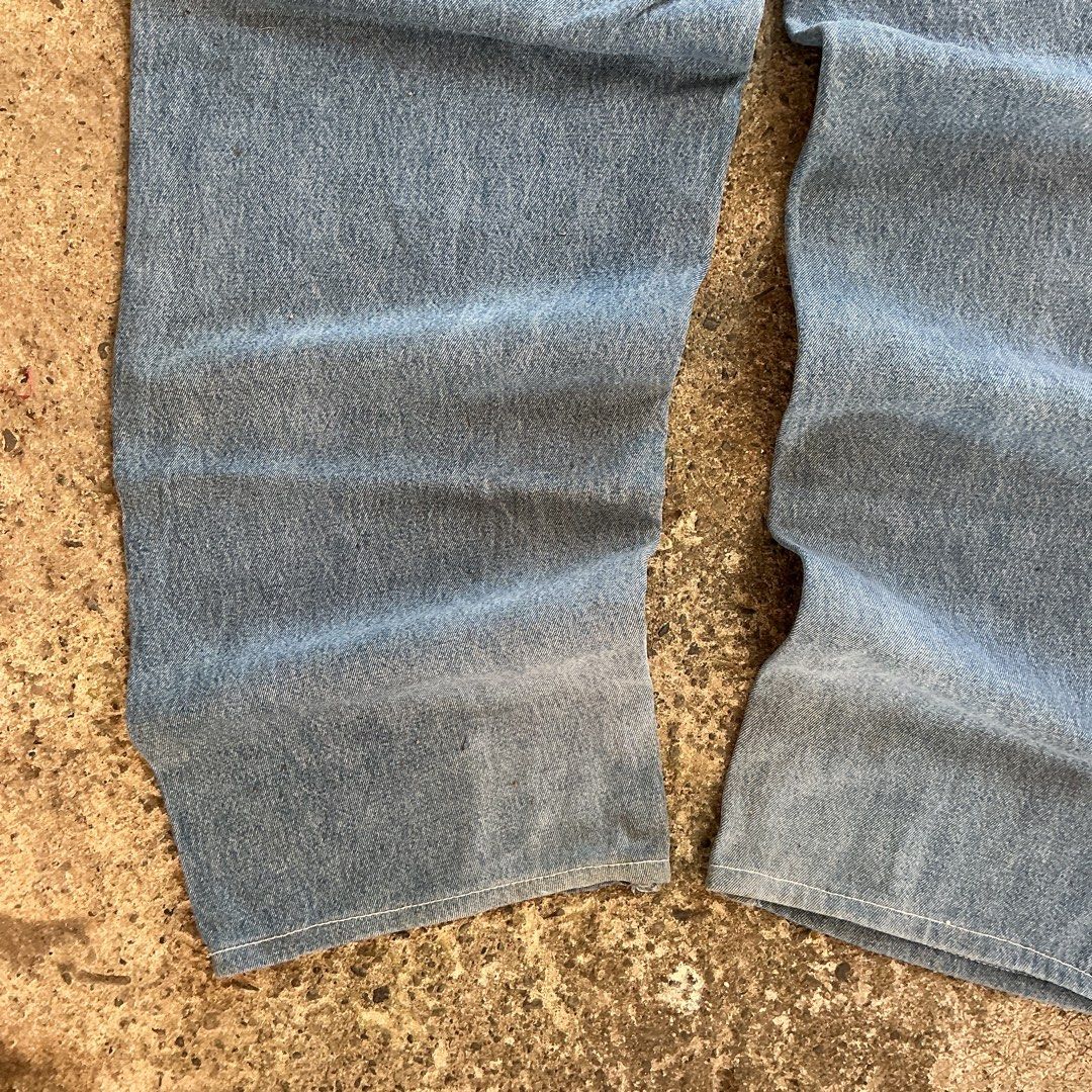 Carhartt Denim Carpenter Pants (Category: Jeans) located in Santa Barbara. Submitted by evrysundayvintage (Listing ID 1461488174, Image 3). Description: Carhartt Denim Carpenter Pants Dimension Waist: 34” Length: 41” Len opening: 9” Altered inseam and waistline Malinis pagkakagawa Missing tag (probably cut during alteration) Good fade .