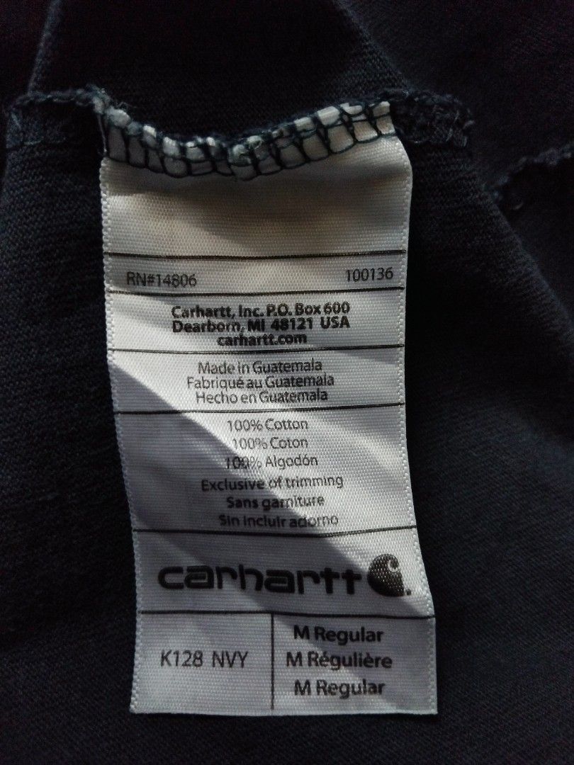 CARHARTT K128 NVY LONGSLEEVE (Category: Tshirts & Polo Shirts ) located in Makati City. Submitted by KAMUSIKATAYO (Listing ID 1461337251, Image 3). Description: 22 x 31 MEDIUM ON TAG VERY GOOD CONDITION.