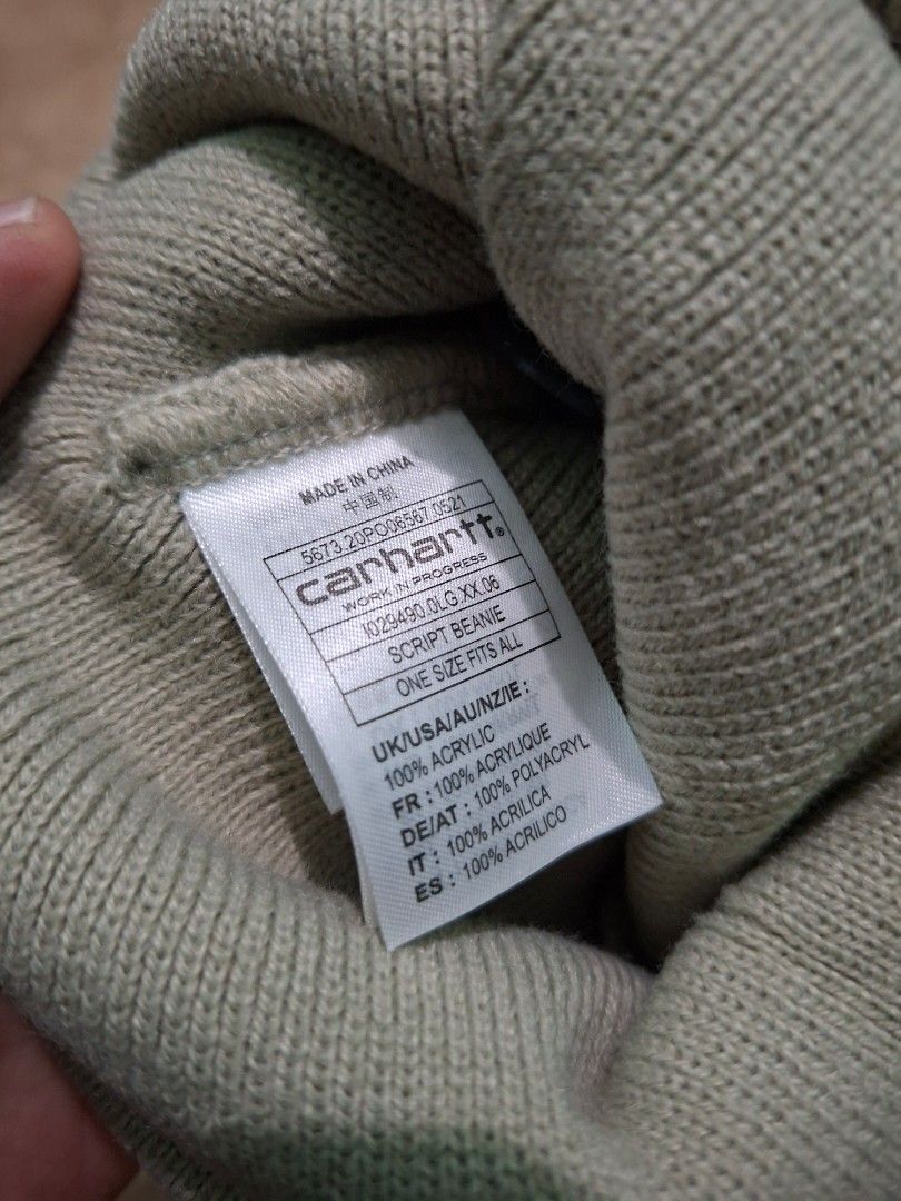 CARHARTT SCRIPT BEANIE (Category: Beanies) located in Pasay City. Submitted by yukihernandez (Listing ID 1461459798, Image 2). Description: WTS 📩 CARHARTT SCRIPT BEANIE 599PHP.