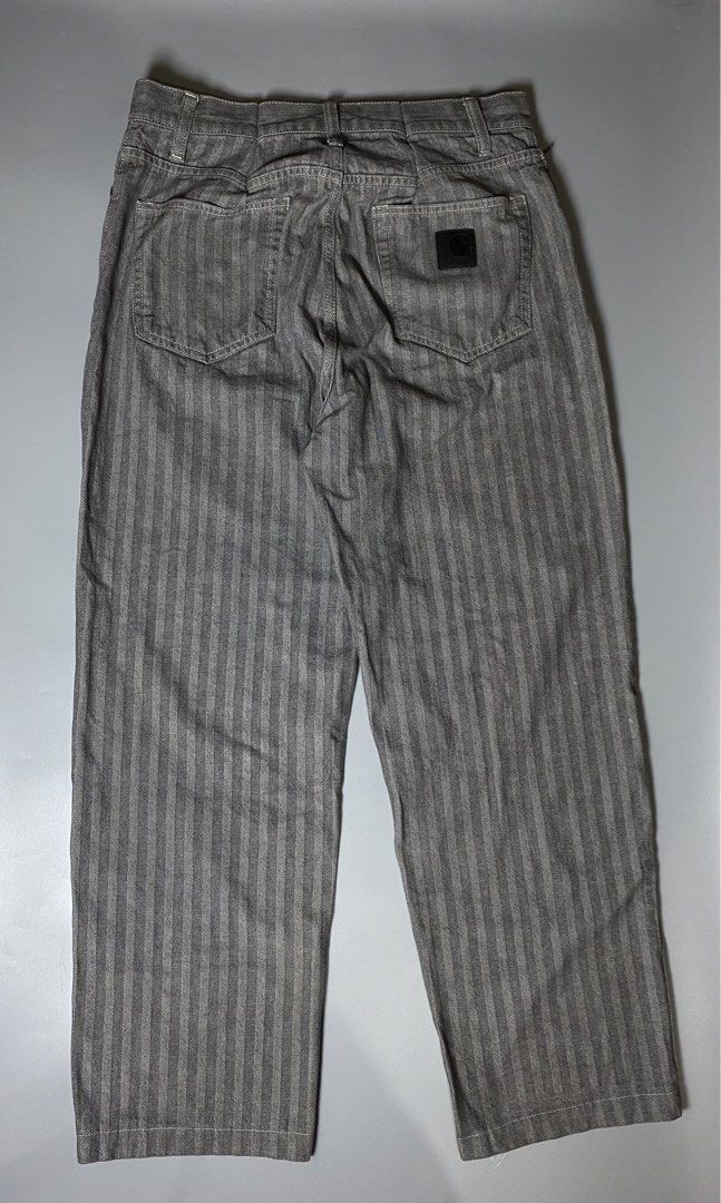 Carhartt WIP Menard Pants (Category: Jeans) located in Makati City. Submitted by earnx_ (Listing ID 1461545242, Image 2). Description: Carhartt WIP Menard Pants - Size 34 on tag - Dimension is 30x39 - 8 Leg Opening - 10 Thigh - Issue Altered from 34 to 30 - 2 Stains (Normal on carhartt).