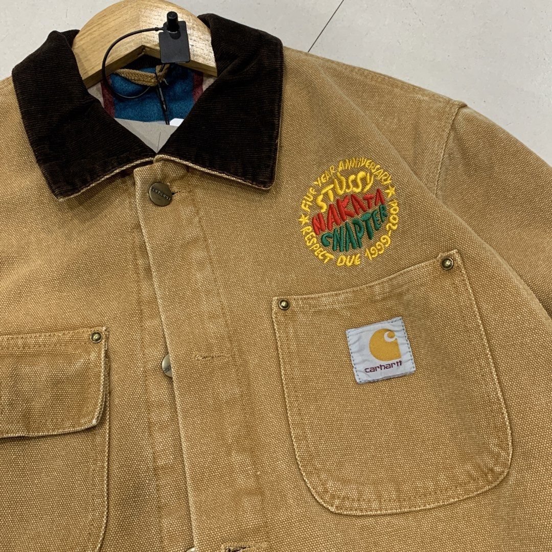 Carhartt x stussy (Category: Coats, Jackets and Outerwear) located in Pasig City. Submitted by paymelikelandlord (Listing ID 1461494073, Image 1). Description: Sale only Carhartt x stussy carpenter brown Size medium Excellent as new Dm us to purchase 📥.