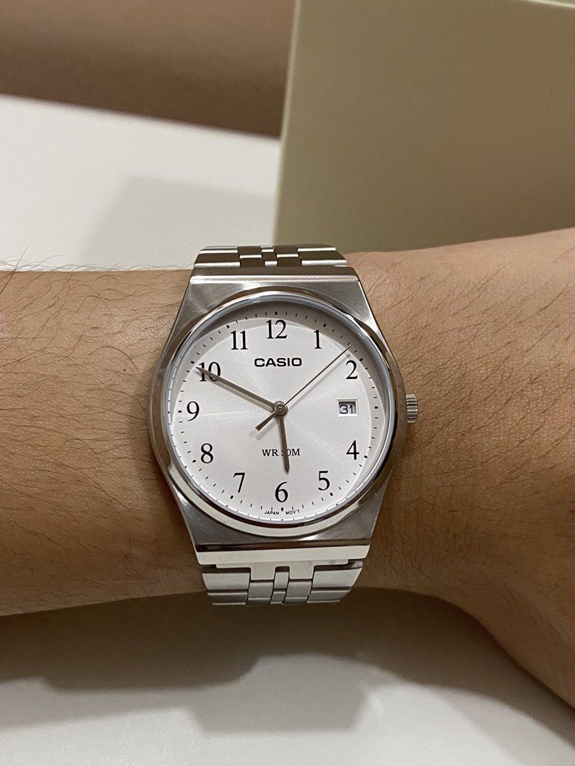 Casio MTP-B145D Men’s Watch (Category: Men's Watches) located in Taguig. Submitted by drixdimaculangan (Listing ID 1461537362, Image 2). Description: Only used twice near perfect condition Full Inclusion with extra links | similar to Tissot PRX 📍Taguig, Manila via ship or meetup.